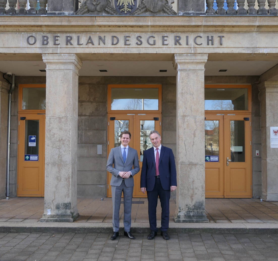 Antrittsbesuch des Ministers der Justiz beim Präsidenten des Brandenburgischen Oberlandesgerichts
