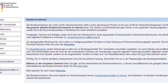 Gesetze im Internet Portal