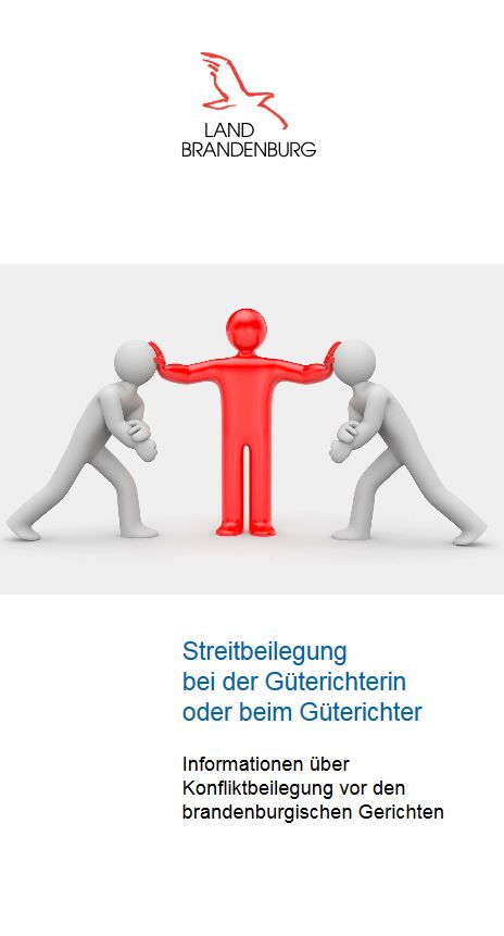 Titelbild Flyer Streitbeilegung bei der Güterichterin oder beim Güterichter