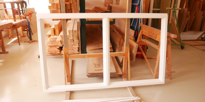 Fensterrahmen - Produkte der Schreinerei der JVa Luckau-Duben, Außenstelle Spremberg