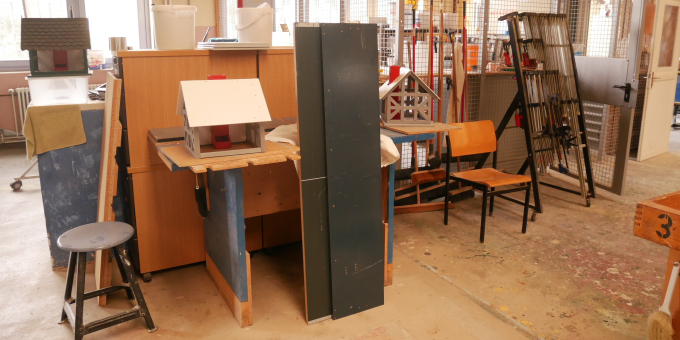 Werkstatt des Arbeitstrainings Holz und Keramik der JVA Nord-Brandenburg, Teilanstalt Neuruppin-Wulkow