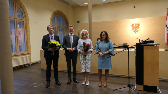 Amtseinführung von Jes Möller und Verabschiedung Sabine Schudoma